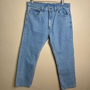 Levi's 505 Jeans Mens 36X29 Blue straight leg Mid rise Medium Wash Classic